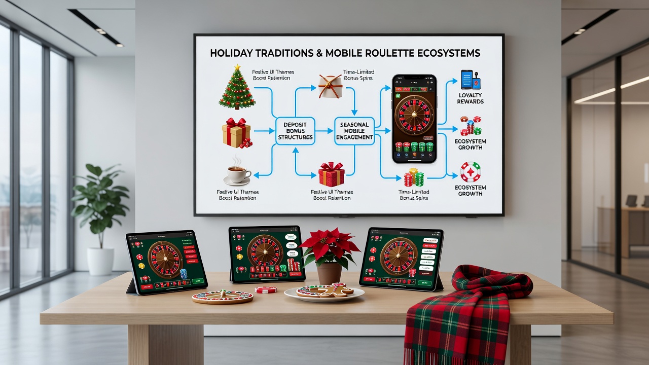 Seasonal roulette gameplay screen with integrated deposit incentives reflecting global holiday customs