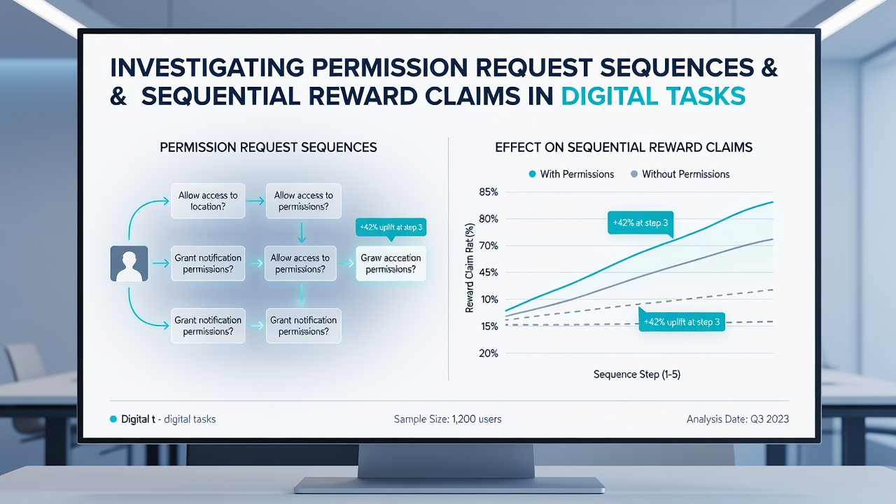 Flowchart illustrating permission request order impacting reward claim steps in reel and table game apps