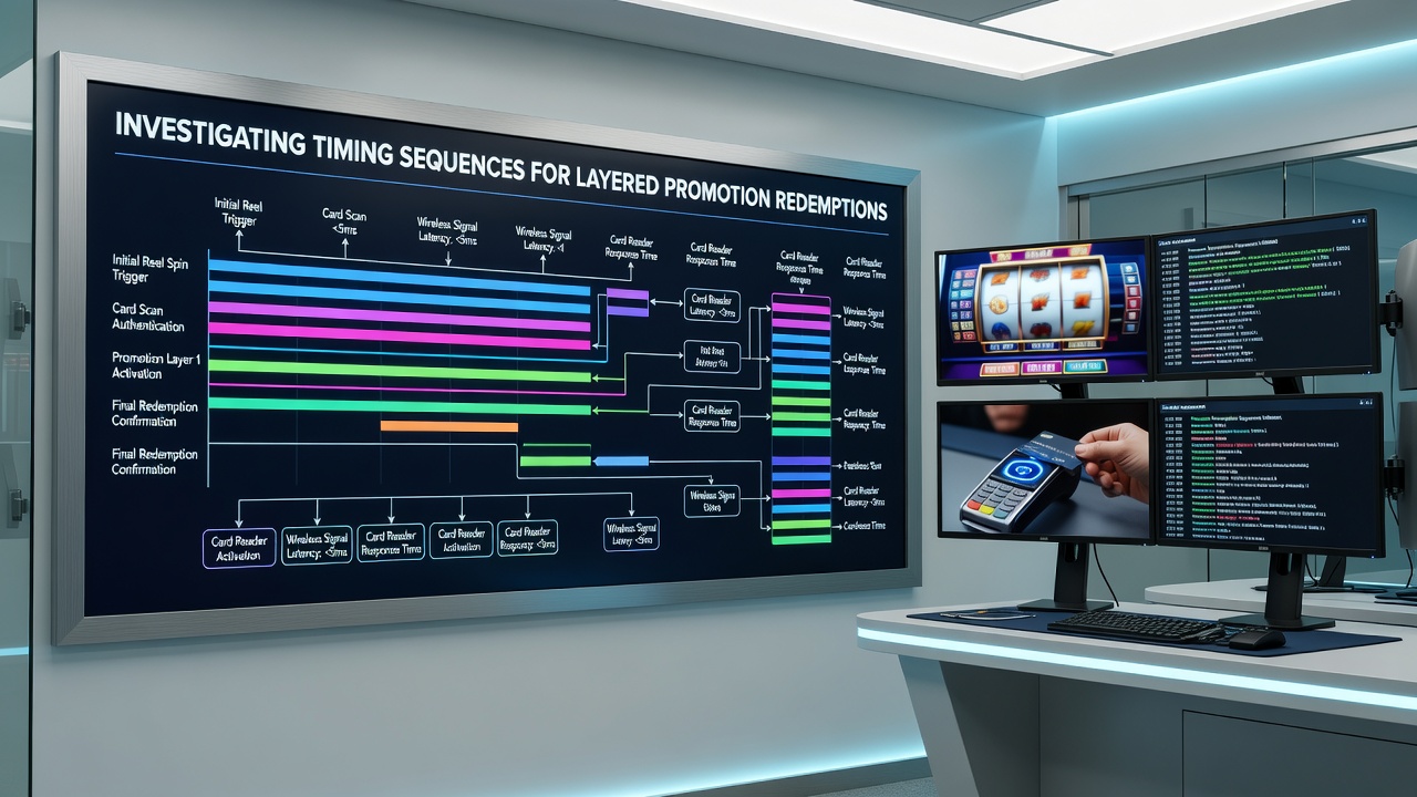 Detailed view of timing sequence logs and redemption pathways in mobile gaming systems
